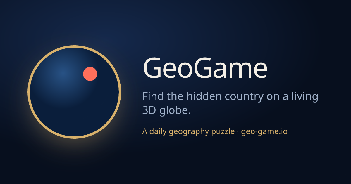 GeoGame — find the hidden country